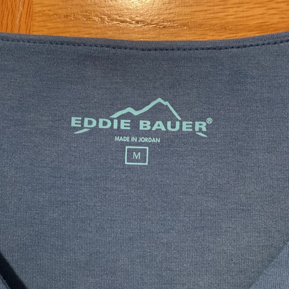 Eddie Bauer blue stretch athletic dress midi size medium - Picture 3 of 7